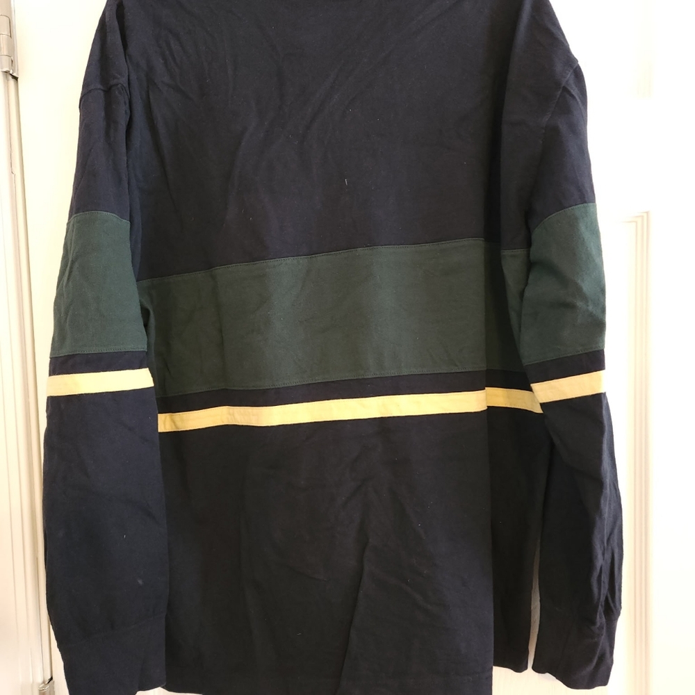 Abercrombie & Fitch Oversized Black and White Rugby Shirt - Picture 2 of 3